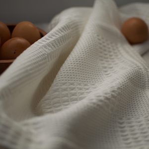 Paño de Cocina tela Waffle Blanco Invierno