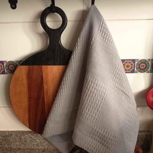 Paño de cocina gris