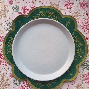 Individual navideño bordado verde